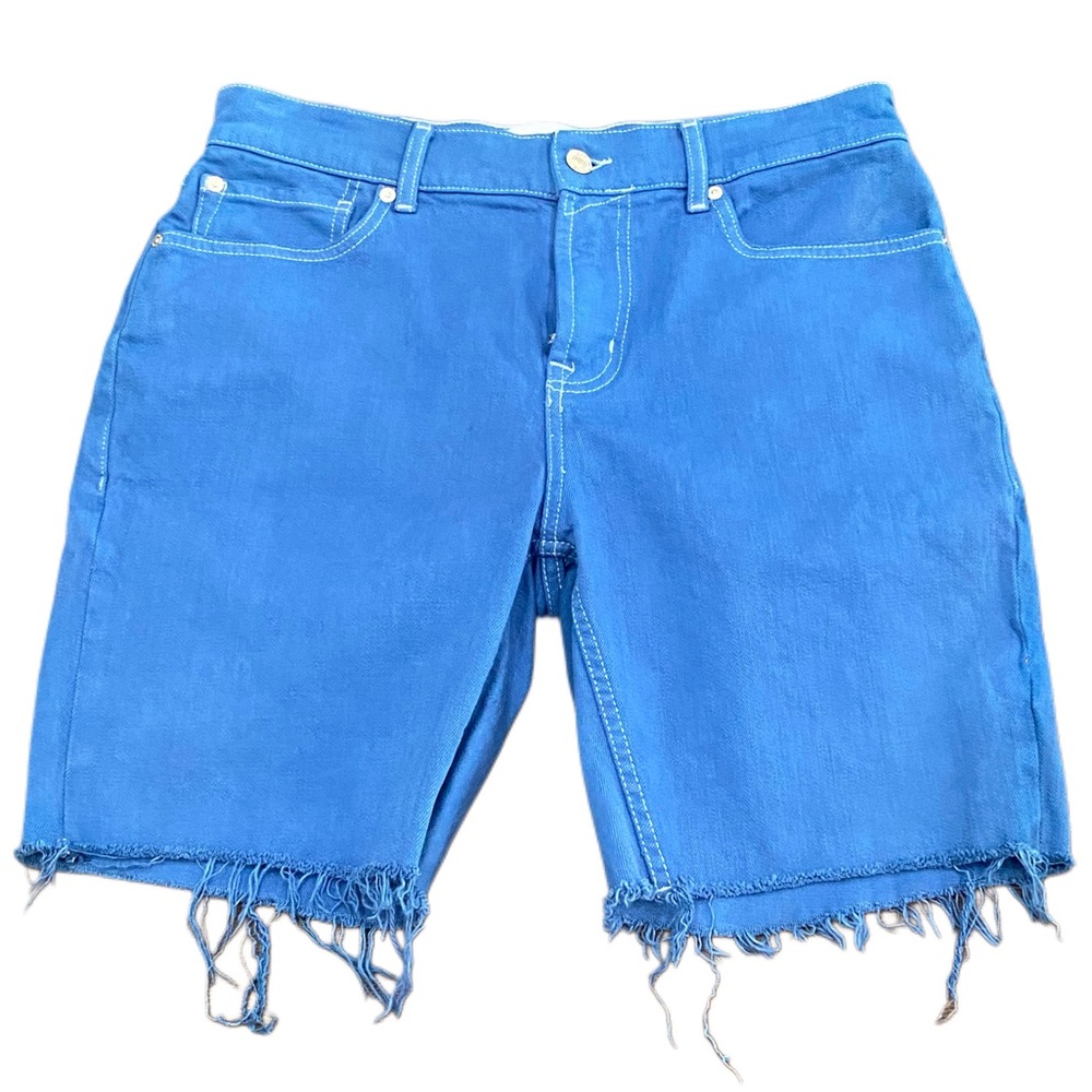 7 FOR ALL MANKIND VIBRANT BLUE JEAN SHORT